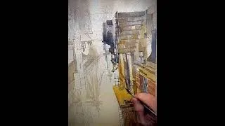 Thumbnail: Walking East #watercolor #paintingtutorial #watercolortutorial #drawings #architecturalart