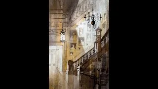 Thumbnail: NYC Lobby #watercolorpainting #paintingtutorial #watercolortutorial