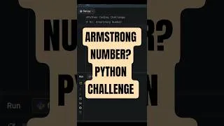 Thumbnail: Python Armstrong Number in 60 Seconds 🚀 #shorts #python  #coding #learnpython
