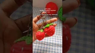 Thumbnail: crochet strawberry keychain 🍓✨ #crochetkeychain #crochet #trending #beautiful #shorts # #amigurumi
