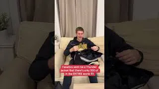 Thumbnail: I’m 1 of only 100 people on earth to own this Fanatics Thunder jacket 👀🤯 #nba #basketball #thunder