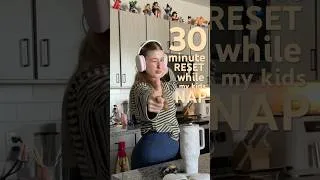 Thumbnail: Do a quick reset with me, while my kids (4 year & 5 month old) nap!!💙🫧🧹🧺 #reset #youngmom