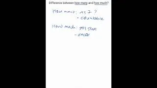 Thumbnail: የ How many እና የ How much ልዩነት #Shorts