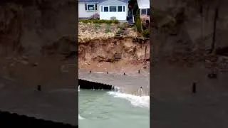 Thumbnail: Part 4 GONE! Houses Washing Away As Sea Walls Fail Gale Force Winds Hit River Walk #storm #flood