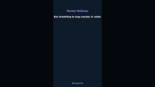 Thumbnail: Box Breathing for Instant Calm 🧘 Stop Anxiety in 2 Minutes #mentalhealth #anxiety #shorts