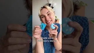 Thumbnail: The whale shark worry stone is here!! AND it glows in the dark! 🦈✨ #polymerclay #clayart #fidget