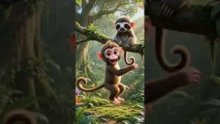 Thumbnail: 🦥 Sleepy Sloth vs Crazy Monkey! 😂🐵 The Cutest Dance Battle Ever! #shorts