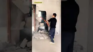 Thumbnail: Breaking down walls using simple tools #shorts