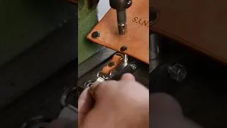 Thumbnail: Making a leather wallet keychain. Full video on YouTube channel