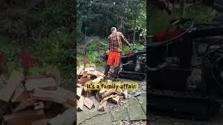 Thumbnail: How we split our firewood in Japan #firewood #woodstove