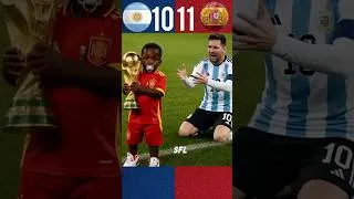 Thumbnail: 🔥 Spain 🇪🇸 vs Argentina 🇦🇷 | Lamine Yamal 🆚 Lionel Messi 🐐 | Ultimate Hard Challenge Match ⚽