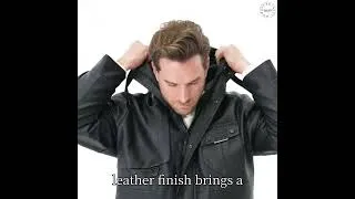 Thumbnail: Men's Faux Leather Jacket Long Winter Coat Motorcycle Warm Casual Bomber Hood