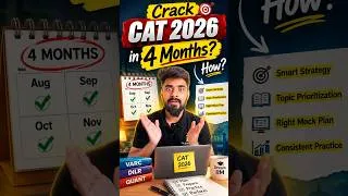 Thumbnail: Honest Answer: Can you Crack CAT in 4 Months?    #catexam #cat2026 #cat2026preparation #catexamprep