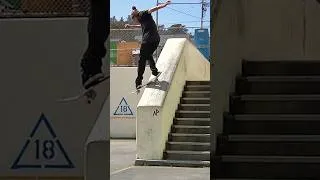 Thumbnail: Name this trick I did on the legendary Clipper Hubba !! #skateboarding #battle #namethetrick