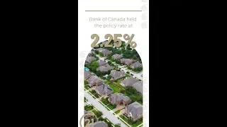 Thumbnail: The Bank of Canada announced today that it is maintaining its overnight lending rate at 2.25%.