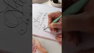 Thumbnail: Satisfying dip pen calligraphy #shorts #calligraphy #lettering #moderncalligraphy #handlettering