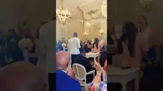 Thumbnail: Mariage d'un Lion indomptable, Malcom Bokele, à Bordeaux