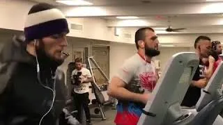 Thumbnail: Khabib Nurmagomedov and Max Holloway cutting weigh in one room before UFC 223 | Training World
