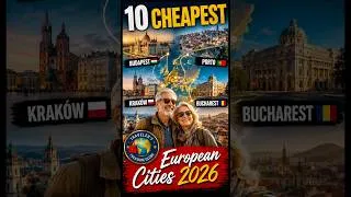 Thumbnail: 10 Cheapest European Cities for Over 50s in 2026 #shorts