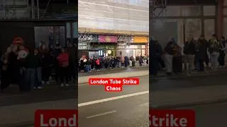 Thumbnail: London Tube Strike Chaos! 🚇 Massive Crowds Everywhere #Shorts #London #TubeStrike