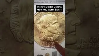 Thumbnail: $10,000+: GOLDEN 1999 SUSAN B Anthony Dollar!? Rare Experimental Planchet Worth THOUSANDS