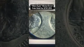 Thumbnail: $741: Overpriced But COOL "Alien Eyes" Jefferson Nickel Error! Double Struck Jefferson Nickel
