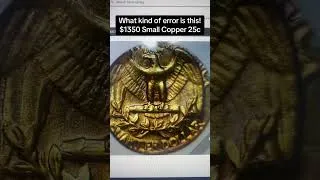 Thumbnail: $1,350: A TINY COPPER Washington QUARTER? Quarter Struck On A Cent Planchet Makes For A Pricey Error