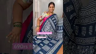 Thumbnail: pure chiffon sarees with super quality💙690rs freeshipping #trendycollectionbyradhika #saree