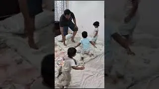Thumbnail: Triplets and Joshal Funtime with dad😊 #tripletsbaby #baby #triplets #triplet #cutebaby