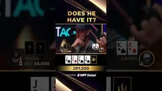 Thumbnail: Davies has kings. Wakil barrels three streets. One mystery hand. One brutal sweat. #shorts