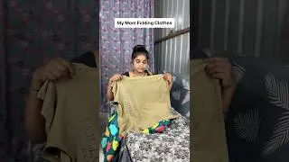 Thumbnail: Mom vs Me Folding Clothes | Relatable 😂 #shorts #funny #comedy #youtubeshorts