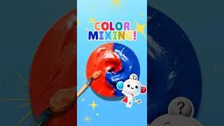 Thumbnail: Red 🔴 + Blue 🔵 = ??? | | NEW Learn Colors with Rainbow King #colormixing #trueandtherainbowkingdom
