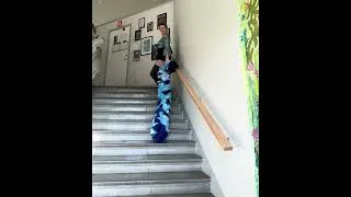 Thumbnail: Truly Evocative Blue Boa #tulleboa #shorts #stairs #burlesque
