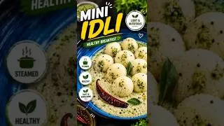 Thumbnail: Mini Idli + Creamy Chutney = Perfect Breakfast! 🌿 Healthy Breakfast का सबसे Tasty Option – Mini Idli