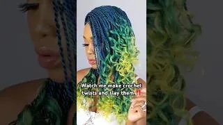 Thumbnail: 🔥WATCH ME MAKE CROCHET TWISTS AND SLAY THEM  #fyp #trending #hairtutorial #protectivestyle #tupo1
