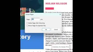 Thumbnail: Extracting Page using Adobe Acrobat Pro