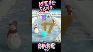 Thumbnail: 💯❄️ Learn Numbers 1–100 Kinetic Sand Bowling Ball Winter Adventure | Binkie TV