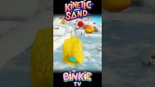 Thumbnail: 🍈❄️ F Is for Fig Learn Fruits with Kinetic Sand and Bowling Ball Snow Race | Binkie TV