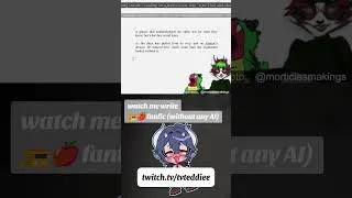 Thumbnail: writing with no ai #antiai #radioapple #hazbinhotel