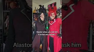 Thumbnail: Oh & his bestie the mirror we can't forget him ☝️ #hazbinhotelcosplay #alastor #alastorsshadow