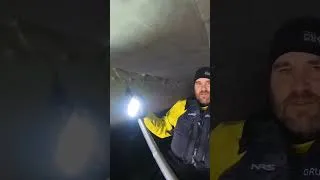 Thumbnail: Echoing while kayaking through a tunnel. Winter wonderland exiting.