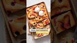 Thumbnail: BTS Composition: A Peach Olive Oil Cake #foodphotography #foodstyling