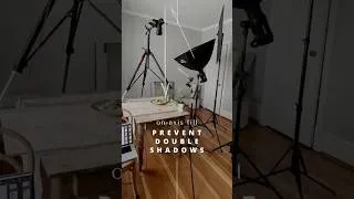 Thumbnail: How to prevent double shadows? #foodphotography #photography #shorts #studiolighting