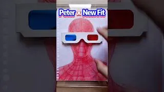 Thumbnail: Peter x New Suit 🕷️❤️💙 #3DGlasses #Drawing #SpiderManBrandNewDay