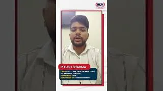 Thumbnail: #StudentSpeaks | Piyush Sharma | UEM Jaipur