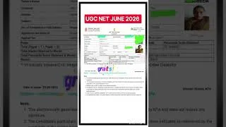 Thumbnail: 🚀Ugc Net June 2026 Qualified Candidate's / Result #ugcnet #ugcnet2026 #ugcnetresult #ntaugcnet