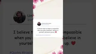 Thumbnail: I believe that ...No Dream is Impossible #motivation #passiveincome #insoirationalvideo #qutes