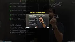 Thumbnail: The 3-3-2 Rule to Crack CAT 🎯