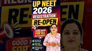 Thumbnail: UP NEET Registration Re-Open | UP NEET Counselling 2026 | #upneetcounselling #neet2026