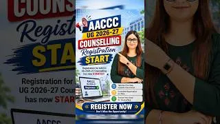 Thumbnail: AACCC UG Counselling 2026 Registration Start | NEET UG Ayush Counselling | #aaccc #neet2026